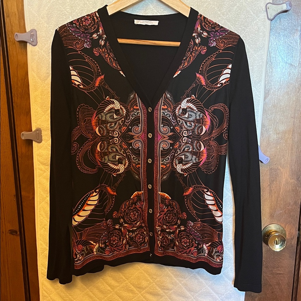 Versace Collection Silk and Cotton Cardigan